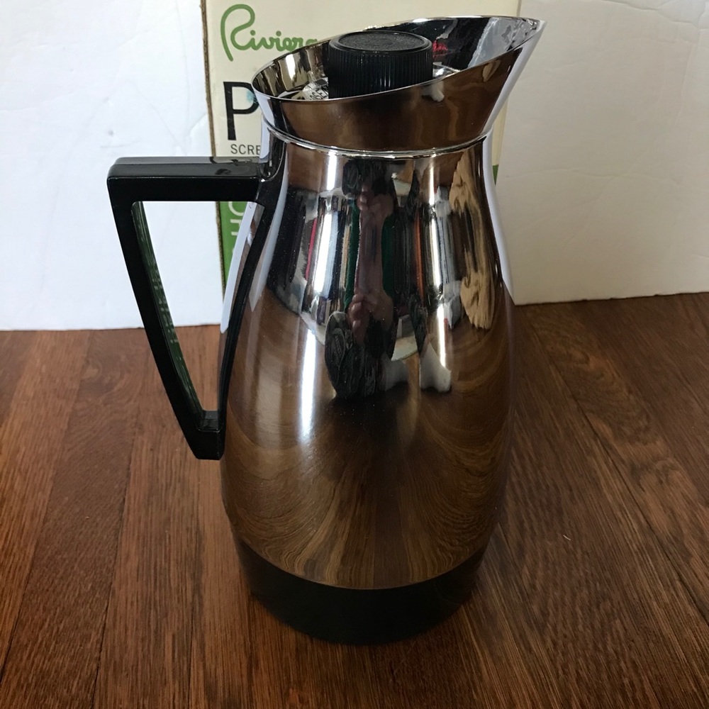 vintage 60s Riviera chrome pitcher hot cold 1 qt - Picture 3 of 7